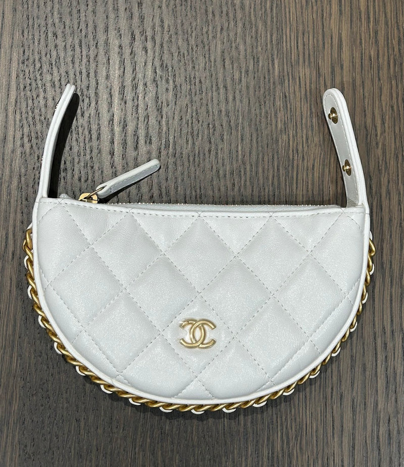 CHANEL シャネル クラシック クラッチ バッグ チェーン ホワイト org.jpg