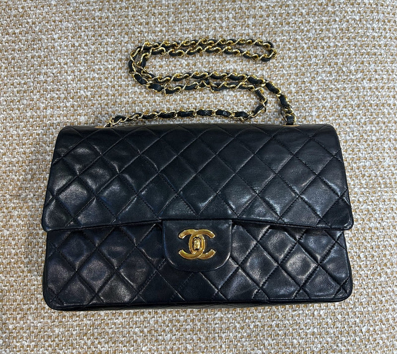 CHANEL マトラッセWフラップチェーンショルダーバッグ