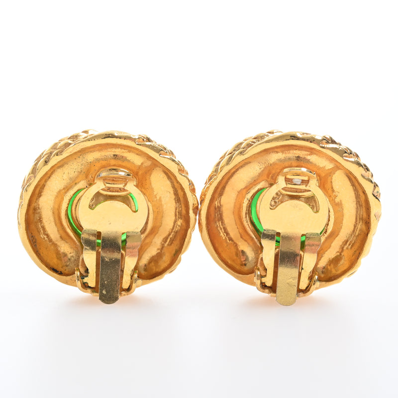 chanel earrings green junk