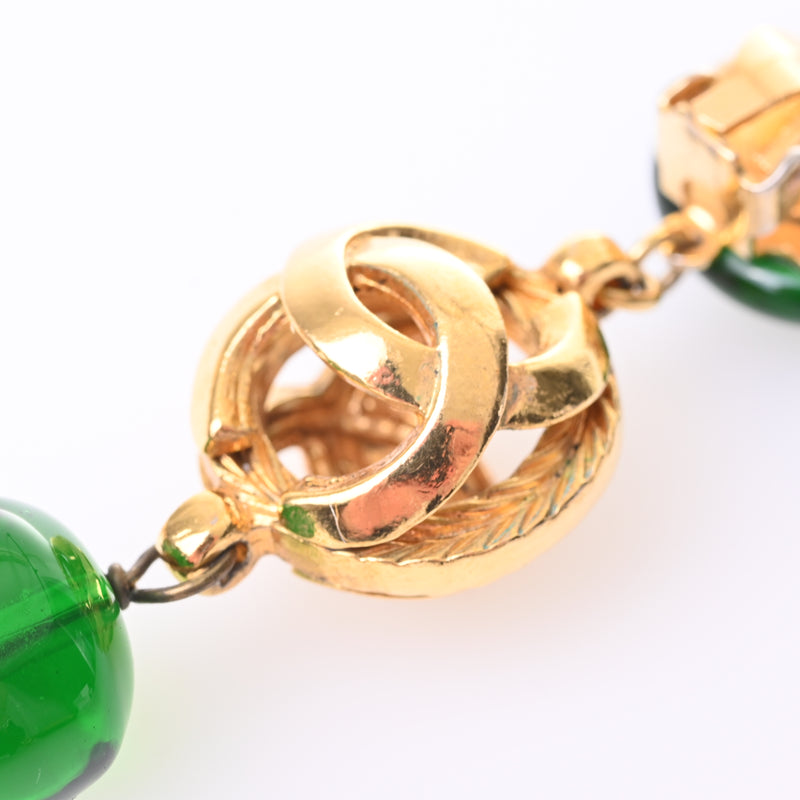 chanel earrings green