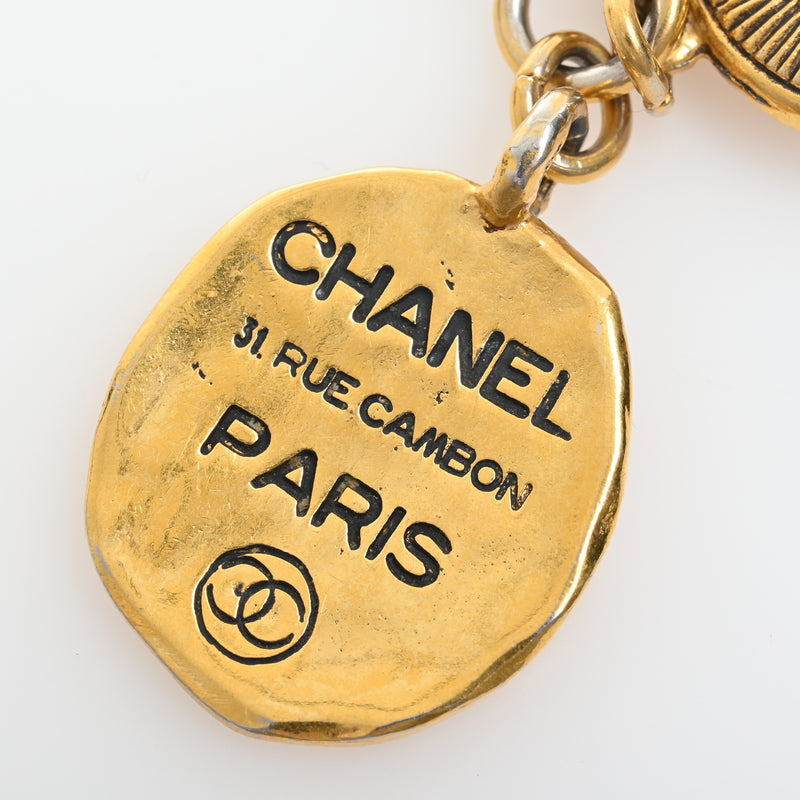 CHANEL Coco Mark Chanel Bracelet Medal Coco 6 rows (kyo183) Gold