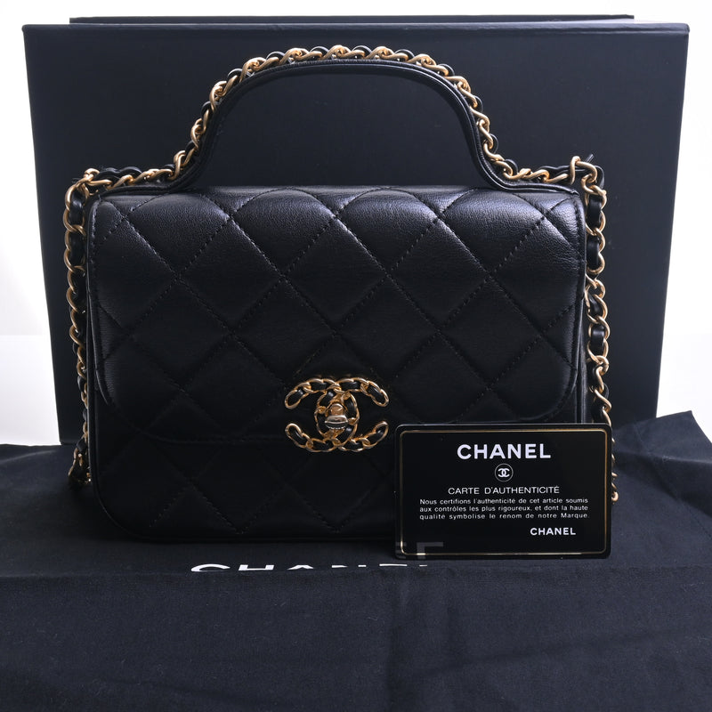 Chanel Chanel 19 leather 2WAY shoulder black 28338426 box bag