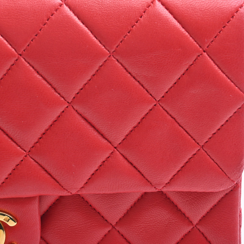 chanel bag red single chain