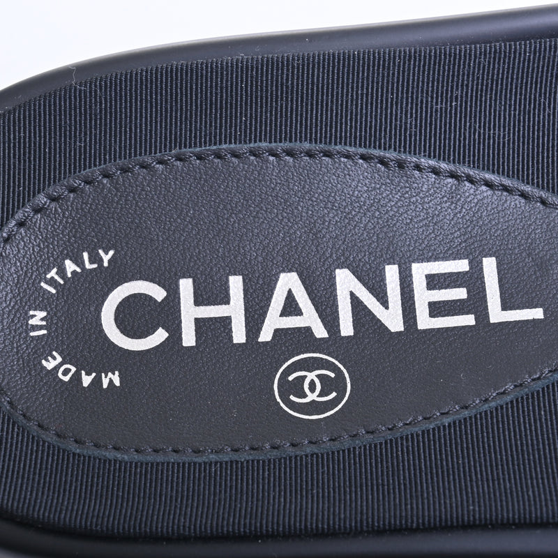 サンダル CHANEL 37 Used 19P G35753カメリア メッシュ サンダル 汚れ