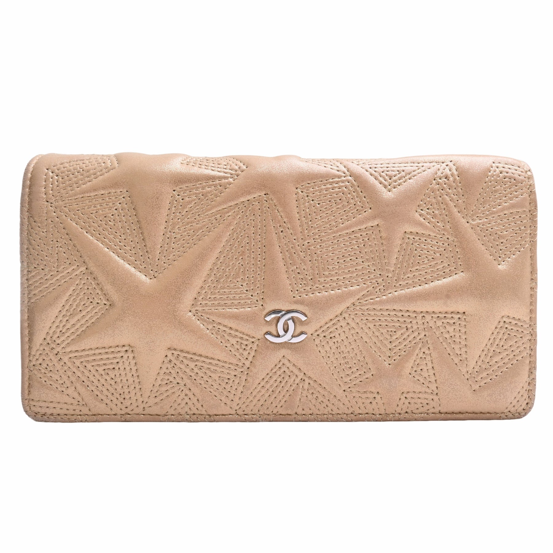 Chanel long wallet leather gold box G card – co&co