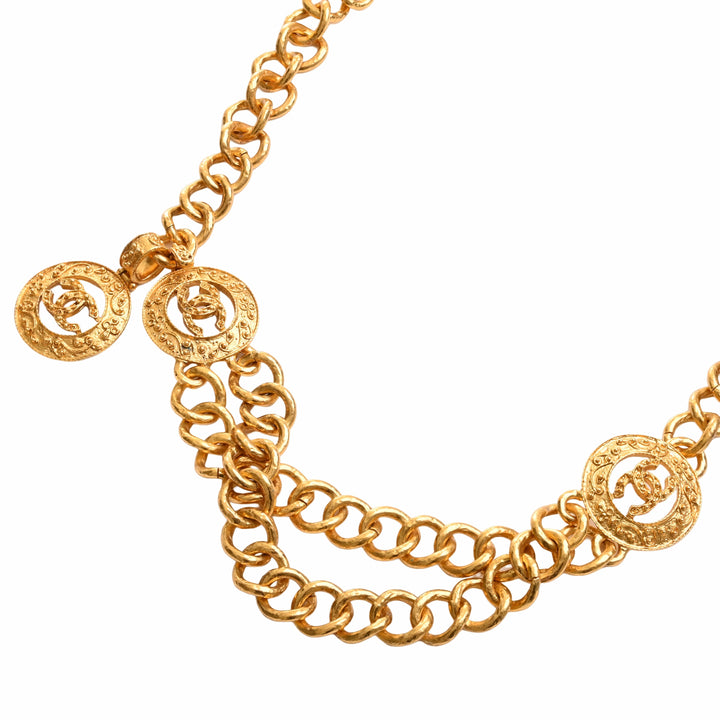 【ネックレスとしても使える♪】CHANEL チェーンベルト CHANEL #apzb シャネル ベルト チェーンベルト ゴールド 黒