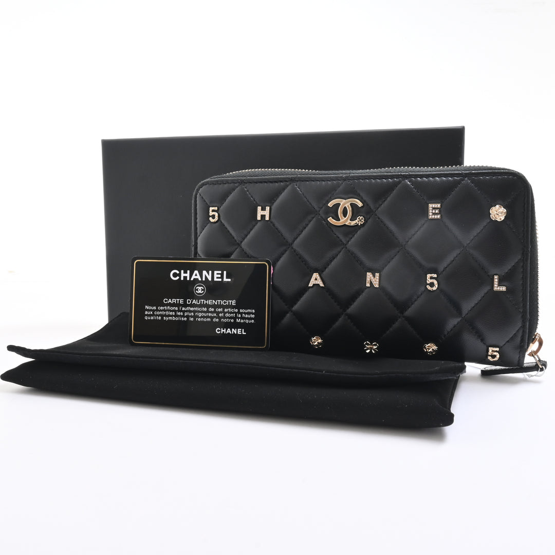 CHANEL ブラック ラムスキン 長財布 ラムスキン 長財布 ブラック – co&co