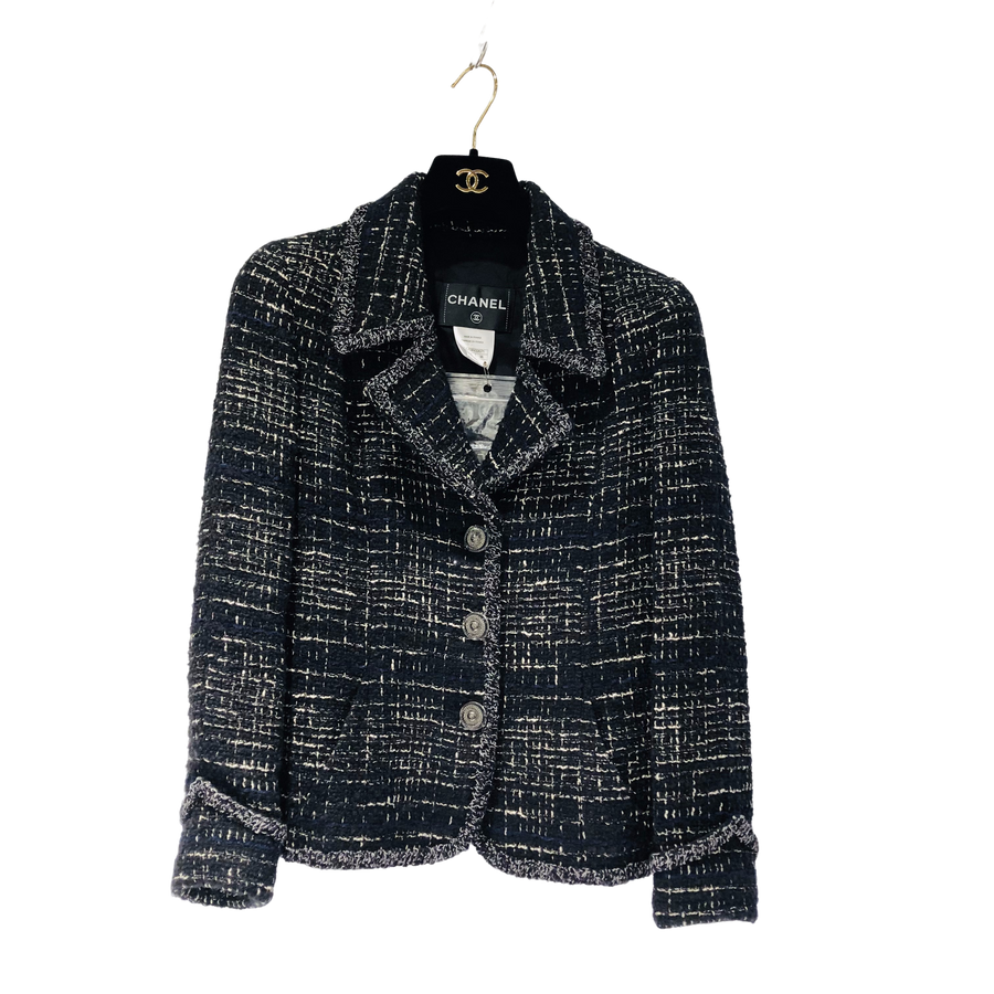 CHANEL シャネル テーラードジャケット ビッグボタン ブラック サイズ40 CHANEL】シャネル『テーラードジャケット size42』P24952V12963