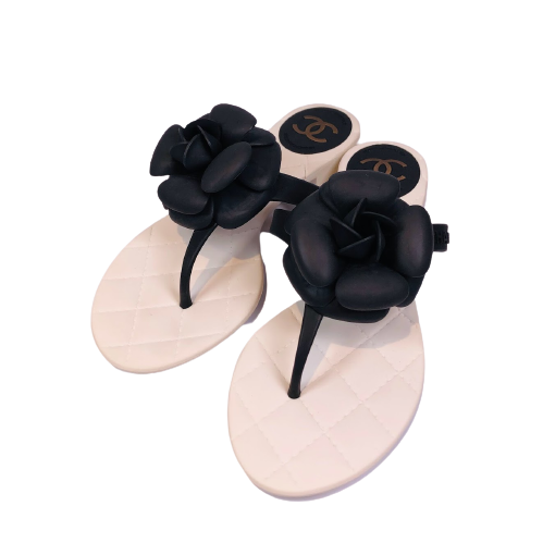 CHANEL Chanel camellia rubber sandals