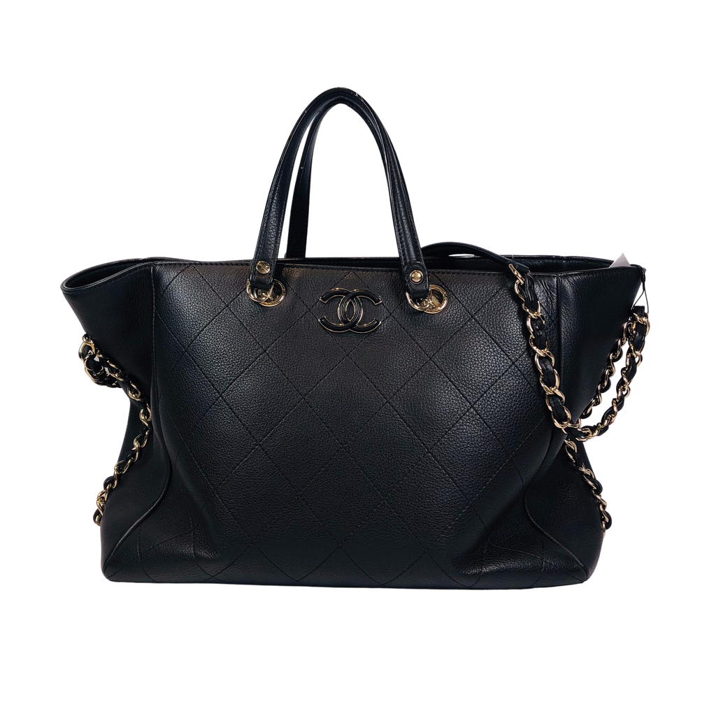CHANEL chain tote AS0355 black 27 series G metal fittings calf – co&co