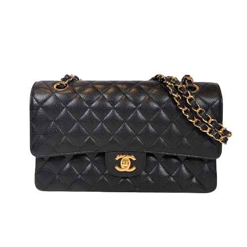 CHANEL Chanel matelasse 25 bag A01112 black 18 series