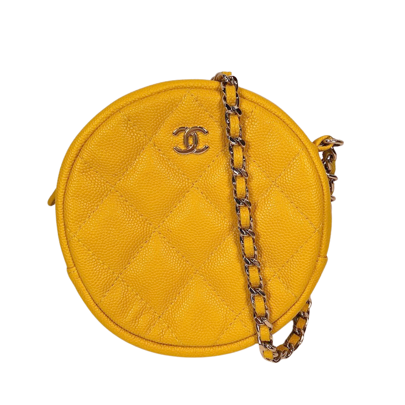 CHANEL バッグ チェーンポシェット イエロー　