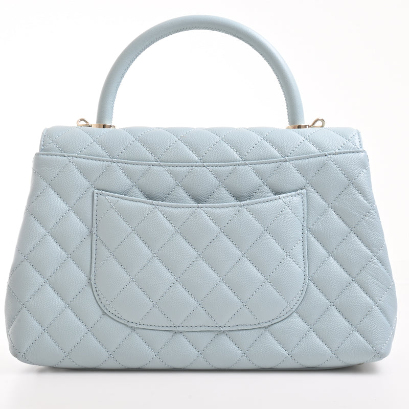 CHANEL Coco Mark Coco Handle Top Handle Light Blue Light Blue IC Tag Handbag A92991